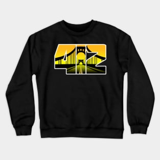 412 Black and Gold Bridge Crewneck Sweatshirt